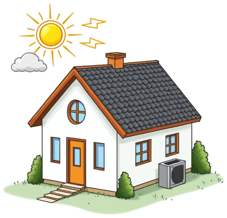 Moderní rodinný dům chytře spojující estetický design s multienergetickou solární střechou pro maximální nezávislost.